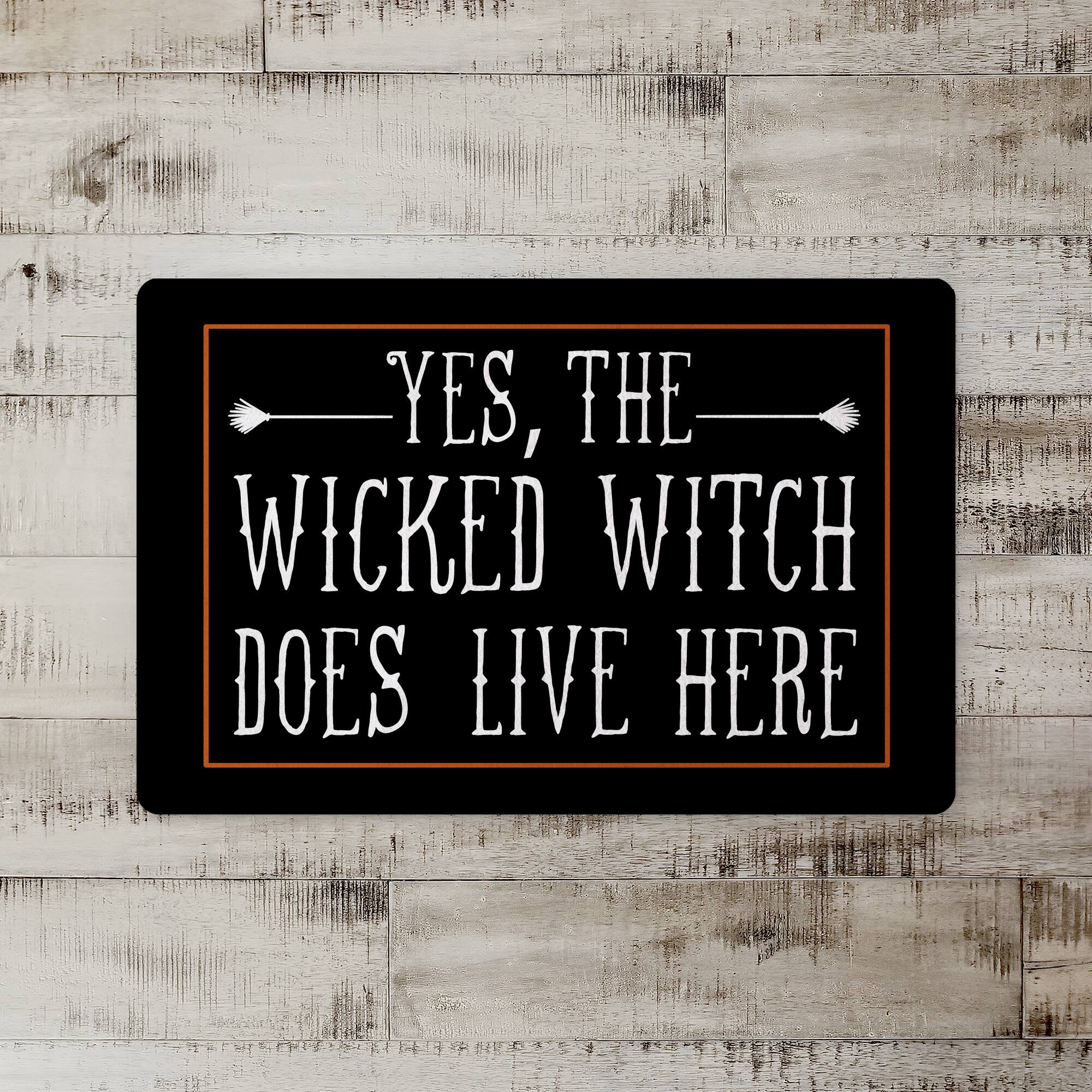 Wicked Witch Lives Here Floor Mat